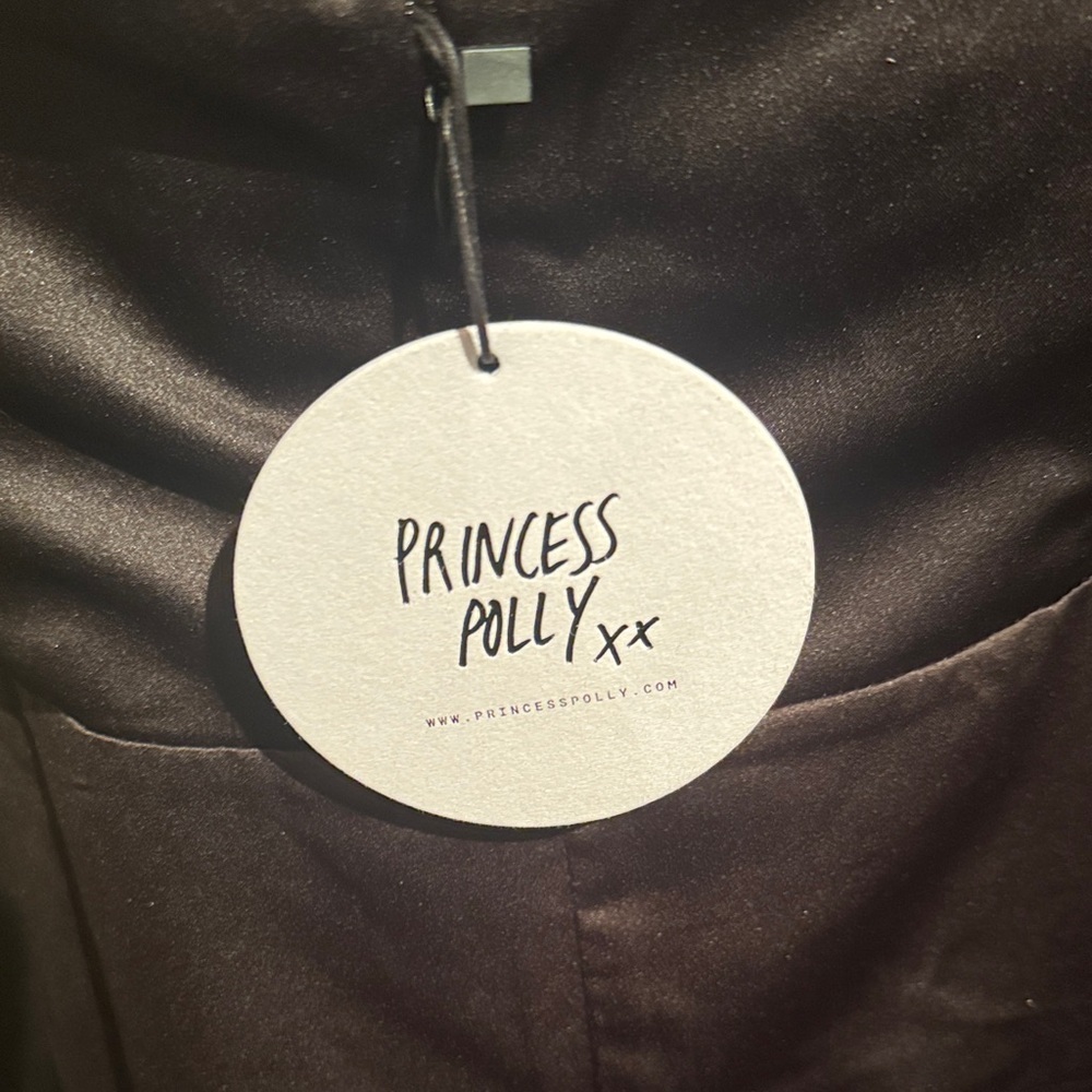 Princess Polly Delia, Black Satin Mini Dress - US 12 - Picture 6 of 6